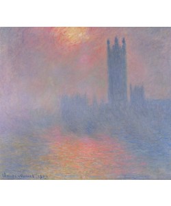 Claude Monet, The Houses of Parliament, London, with the sun breaking through the fog, 1904 (oil on canvas)