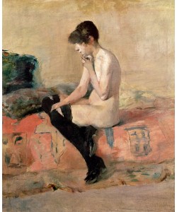 Henri de Toulouse-Lautrec, Nude Woman Seated on a Divan, 1881 (oil on canvas)