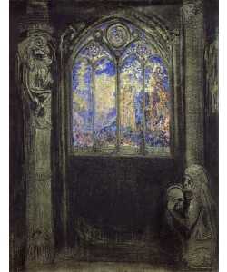 Odilon Redon, The Stained Glass Window, 1904 (charcoal & pastel on card)