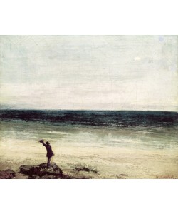Gustave Courbet, The Artist on the Seashore at Palavas (oil on canvas)