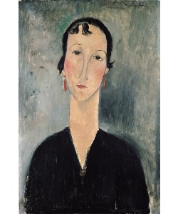 Amedeo Modigliani, Woman with Earrings (oil on canvas)