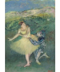 Edgar Degas, Harlequin and Colombine, c.1886-90 (oil on panel)