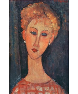 Amedeo Modigliani, Young Girl with Earrings (oil on canvas)