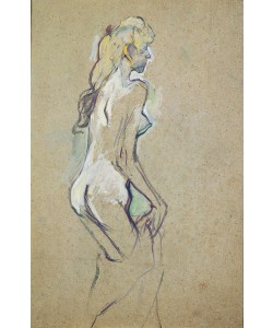 Henri de Toulouse-Lautrec, Nude Young Girl, 1893 (oil on card)