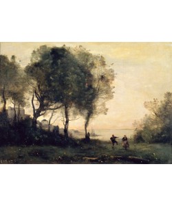 Jean Baptiste Camille Corot, Souvenir of Italy (oil on canvas)