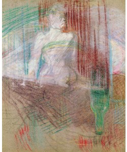 Henri de Toulouse-Lautrec, Woman standing behind a table, from 'Elles', 1889 (pastel on paper)