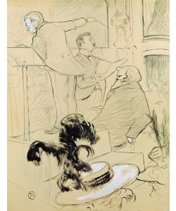 Henri de Toulouse-Lautrec, Ambroise Thomas (1811-96) at a rehearsal of his opera 'Francesca da Rimini', 1896 (pen & ink and pencil on paper)