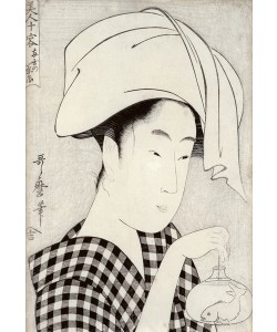 Kitagawa Utamaro, A tea-house in Ryogoku, from the series 'Bijin juyo' (Ten Female Figures) c.1797 (woodblock print)