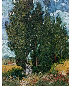 Vincent van Gogh, The cypresses, c.1889-90 (oil on canvas)