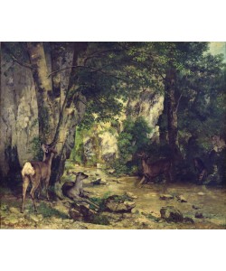 Gustave Courbet, The Return of the Deer to the Stream at Plaisir-Fontaine, 1866 (oil on canvas)