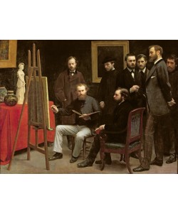 Ignace Henri Jean Fantin-Latour, Studio at Batignolles, 1870 (oil on canvas)