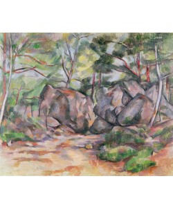 Paul Cézanne, Woodland with Boulders, 1893 (oil on canvas)