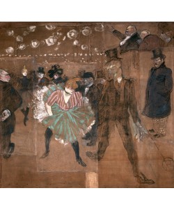 Henri de Toulouse-Lautrec, Dancing at the Moulin Rouge: La Goulue (1870-1927) and Valentin le Desosse (1843-1907) 1895 (oil on canvas)