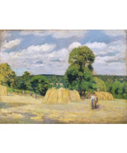 Camille Pissarro, Harvesting at Montfoucault, 1876 (oil on canvas)
