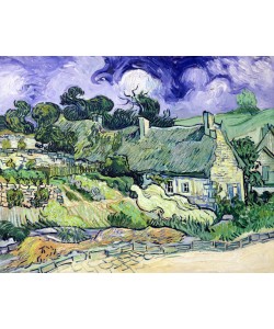 Vincent van Gogh, Thatched cottages at Cordeville, Auvers-sur-Oise, 1890 (oil on canvas)