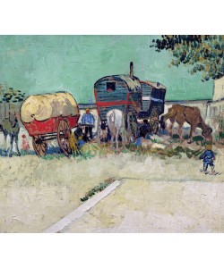 Vincent van Gogh, The Caravans, Gypsy Encampment near Arles, 1888 (oil on canvas)