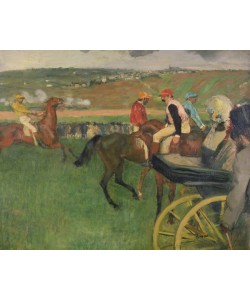 Edgar Degas, The Race Course - Amateur Jockeys near a Carriage, c.1876-87 (oil on canvas)