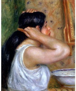Pierre-Auguste Renoir, Girl Combing her Hair, 1907-8 (oil on canvas)