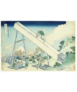 Katsushika Hokusai, The Sawyers, 1729 (coloured engraving)