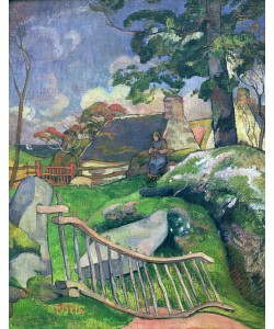 Paul Gauguin, The Wooden Gate or, The Pig Keeper, 1889 (oil on canvas)
