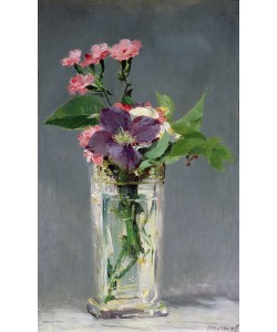 Edouard Manet, Pinks and Clematis in a Crystal Vase, c.1882 (oil on canvas)