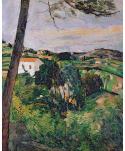 Paul Cézanne, Landscape with red roof or The pine at the Estaque, 1875-76 (oil on canvas) (see also 287551)
