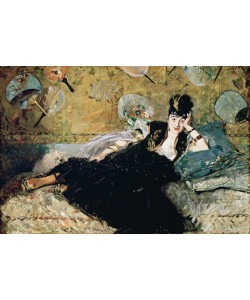Edouard Manet, The Lady with Fans, Portrait of Nina de Callias (1844-84) c.1873-74 (oil on canvas)