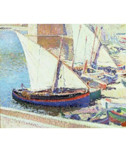 Henri Martin, Fishing boats (oil on canvas)