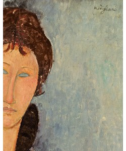 Amedeo Modigliani, Woman with Blue Eyes, c.1918 (oil on canvas) (detail of 96792)