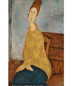 Amedeo Modigliani, Jeanne Hebuterne in a Yellow Jumper, 1918-19 (oil on canvas)