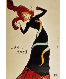 Henri de Toulouse-Lautrec, Jane Avril (1868-1943) 1899 (colour litho)