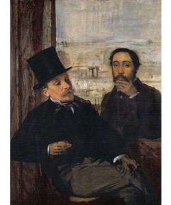 Edgar Degas, Self Portrait with Evariste de Valernes (1816-96) c.1865 (oil on canvas)