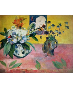 Paul Gauguin, Still Life with Head-Shaped Vase and Japanese Woodcut, 1889 (oil on canvas