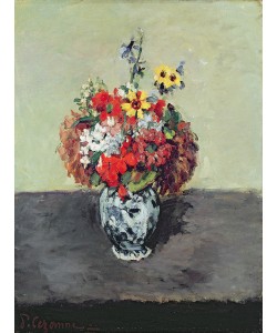 Paul Cézanne, Flowers in a Delft vase, c.1873-75 (oil on canvas)