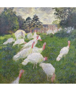 Claude Monet, The Turkeys at the Chateau de Rottembourg, Montgeron, 1877 (oil on canvas_
