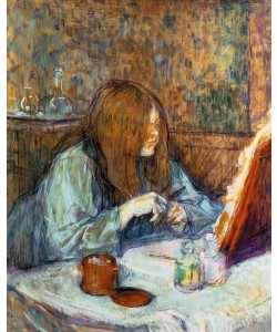 Henri de Toulouse-Lautrec, Madame Poupoule at her Toilet, 1898 (oil on panel)