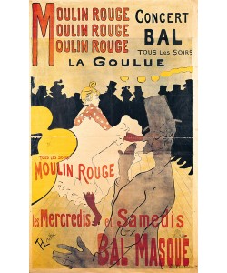 Henri de Toulouse-Lautrec, Poster advertising 'La Goulue' at the Moulin Rouge, 1893 (litho)