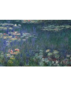 Claude Monet, Waterlilies: Green Reflections, 1914-18 (left section) (oil on canvas) (see also 56001 & 56004)