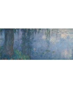 Claude Monet, Waterlilies: Morning with Weeping Willows, detail of the left section, 1914-18 (oil on canvas) (see also 71321-22)