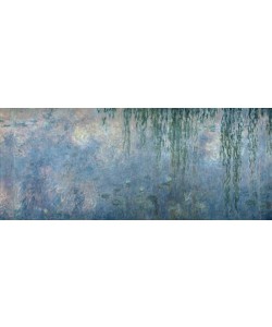 Claude Monet, Waterlilies: Morning with Weeping Willows, detail of central section, 1914-18 (oil on canvas) (see also 71320, 71322)