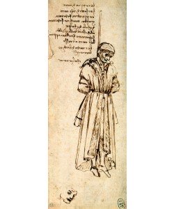Leonardo da Vinci, Study of the Hanged Bernardo di Bandino Baroncelli, assassin of Giuliano de Medici, 1479 (pen & ink on paper)