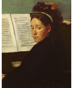 Edgar Degas, Mademoiselle Marie Dihau (1843-1935) at the piano, c.1869-72 (oil on canvas)