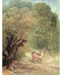 Gustave Courbet, The Hunted Roe-Deer on the alert, Spring, 1867