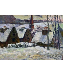Paul Gauguin, Breton village under snow, 1894 (oil on canvas)