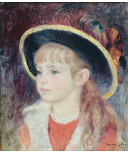 Pierre-Auguste Renoir, Portrait of a Young Girl in a Blue Hat, 1881 (oil on canvas)