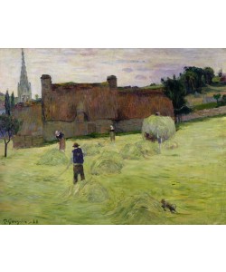 Paul Gauguin, Haymaking in Brittany, 1888 (oil on canvas)