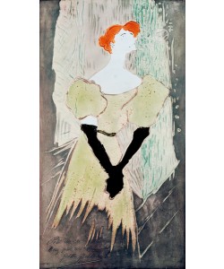 Henri de Toulouse-Lautrec, Yvette Guilbert (commissioned in order to make a table top), 1895 (ceramic)