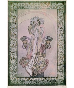Alfons Maria Mucha, Decorative Panel for Edmond Rostand's ""La Princesse Lointaine"" with Sarah Bernhardt (1844-1923), 1890-1910 (lithograph)""