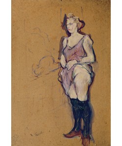 Henri de Toulouse-Lautrec, Woman holding her Dress or Woman in a Brothel, 1894 (oil on cardboard)