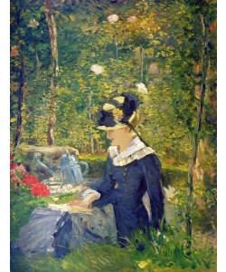 Edouard Manet, Young Woman at the Entrance of the Bellevue Garden (Marguerite), 1880 (oil on canvas)